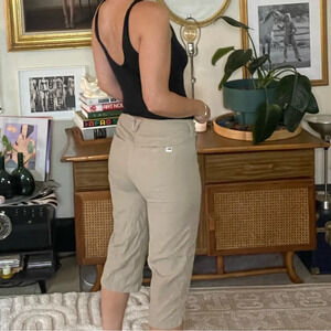 the north face womens tan capri cropped ankle hiking pants moisture wicking
